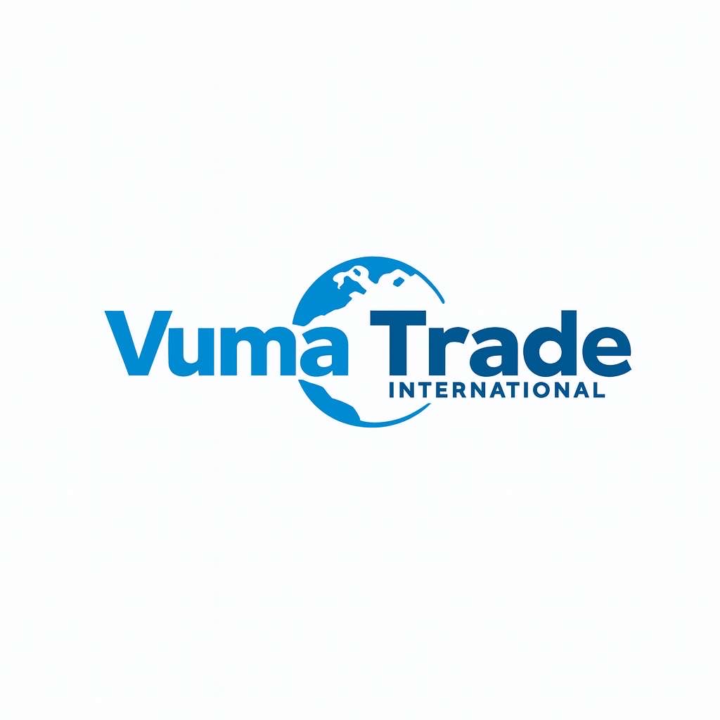 "Logo for Vuma Trade International on a white background."